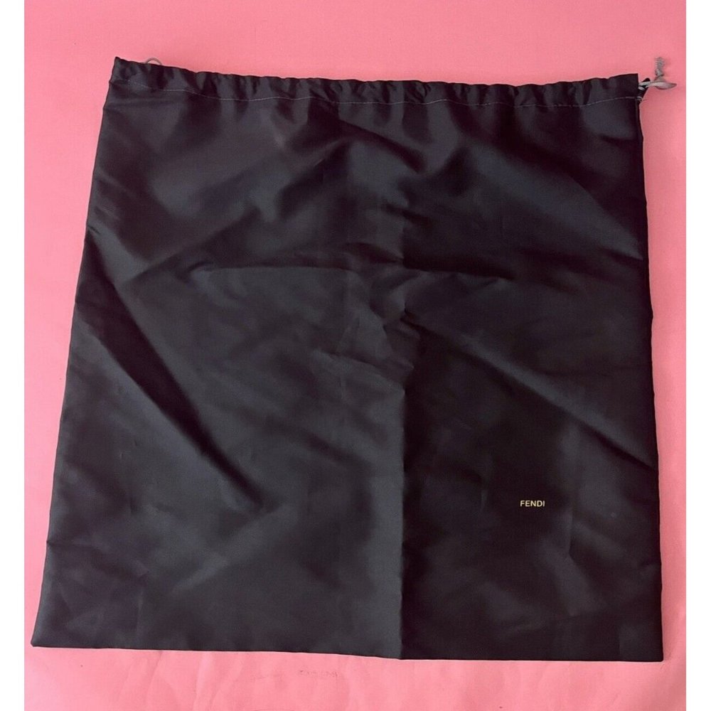 Fendi Storage Drawstring Dust Bag Polyester Black 18.5" x 19.5"